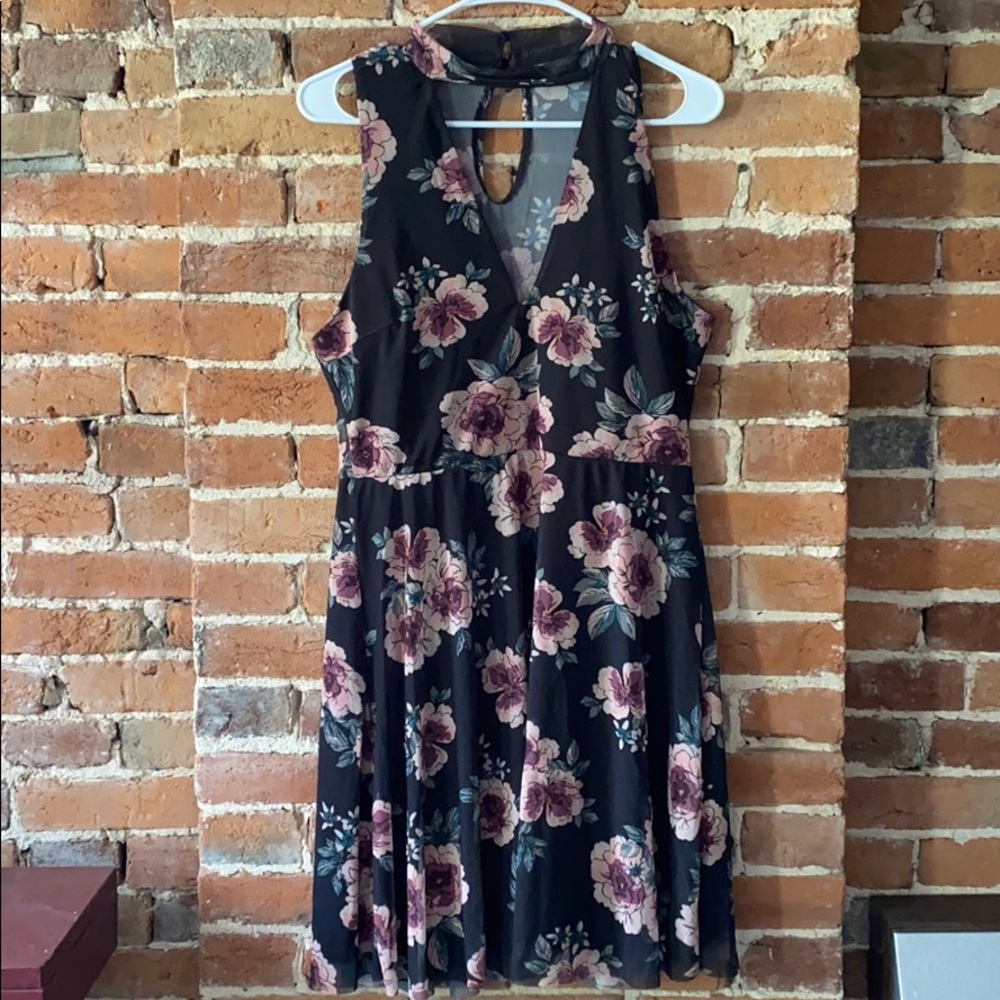 Floral v-neck dress from Charlotte Russe